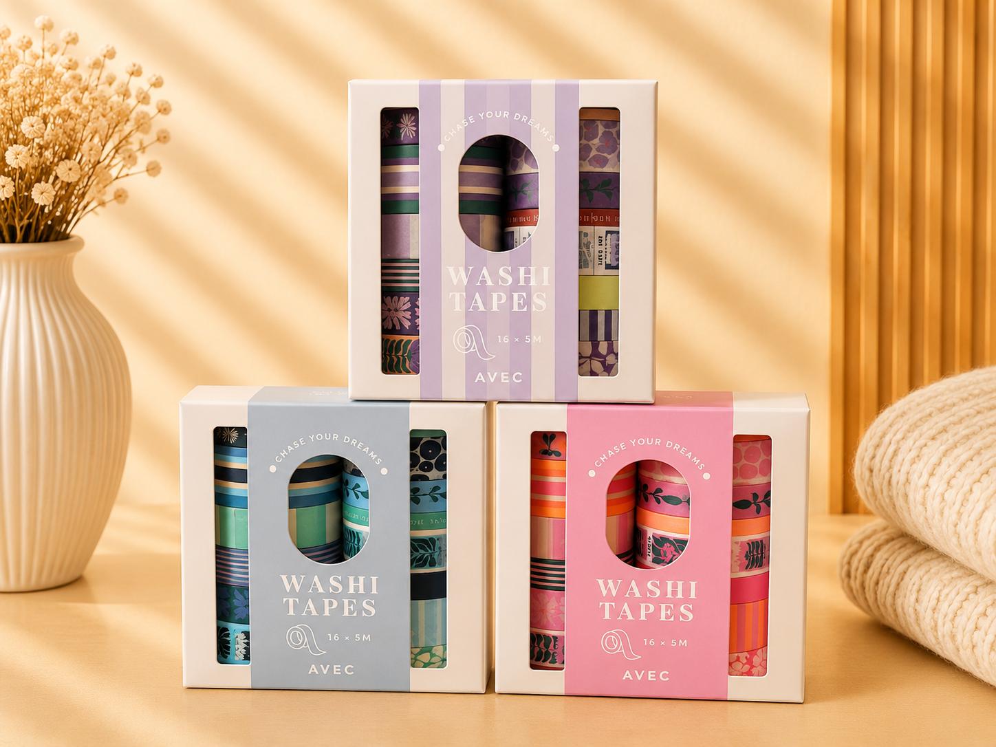 Washi tape, 16stk.