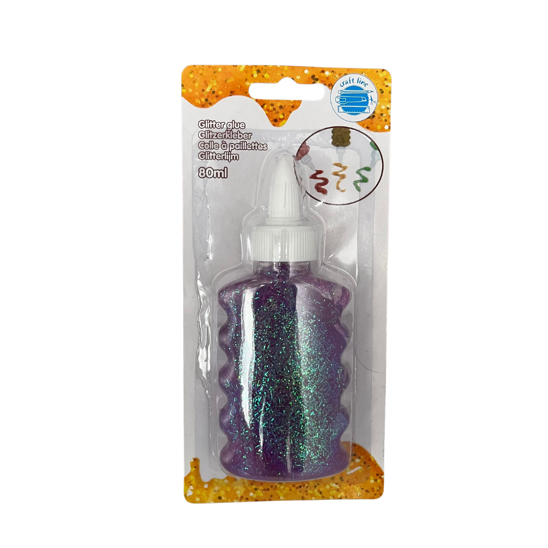 Glitterlim lilla – 80 ml
