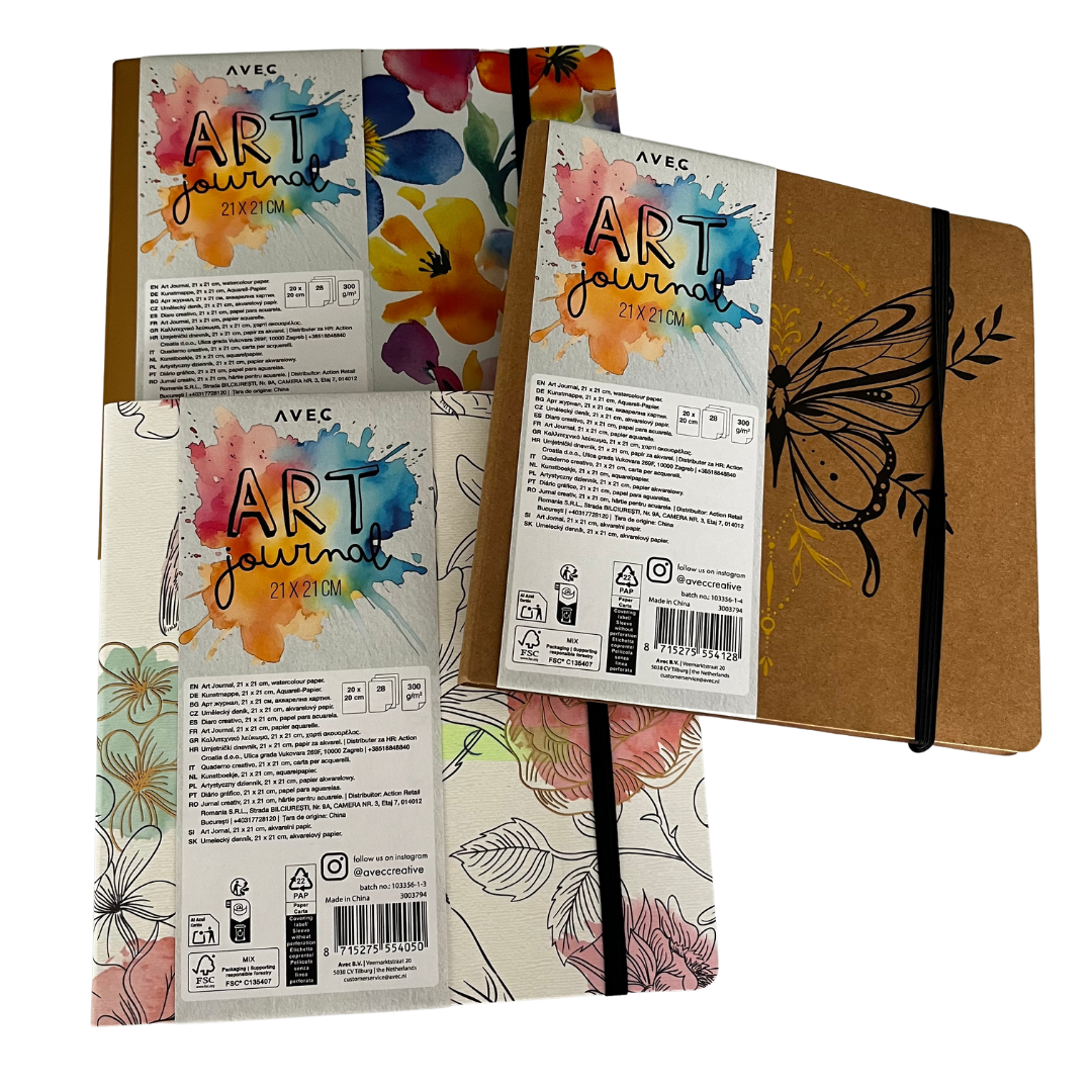 Kunst journal med akvarelpapir – Avec
