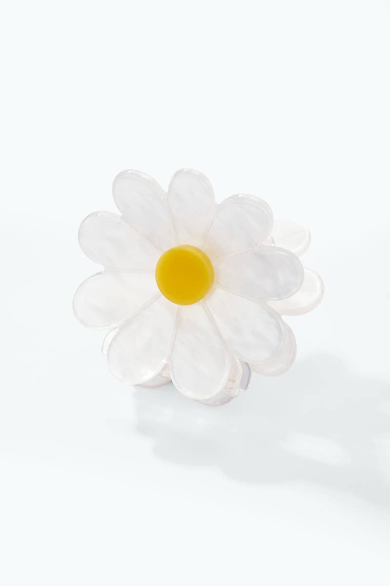 Hårklemme med perlemorsblomst 4 cm