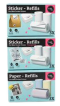 Refills til mini pocket printer - sticker