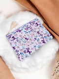 Makeup-pung med blomster og LOVE-design 20 x 15 cm