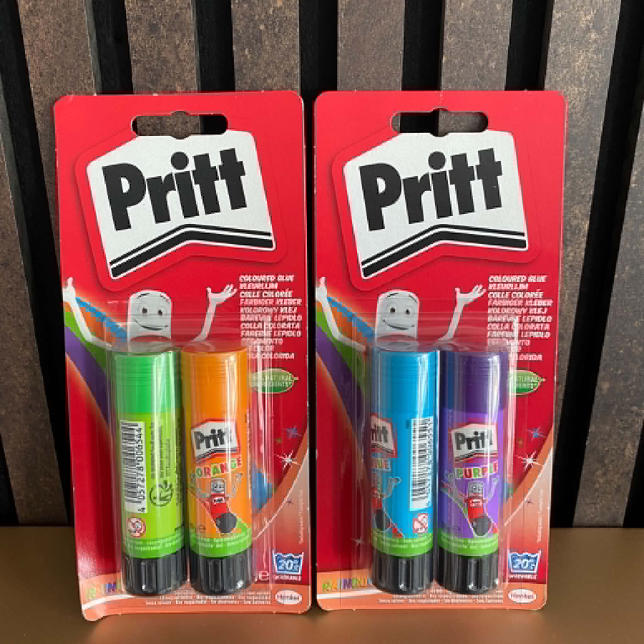 2-pak limstift i farver- mrk Pritt