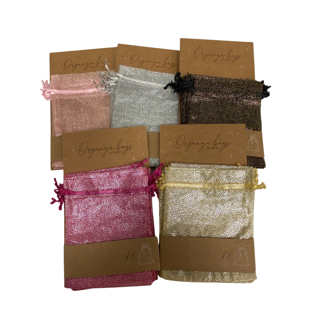 Små poser med glitter – 8 stk.