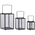 Lanterner 3 stk str 14x10cm 19,5x12,5cm 25,5x15,5 cm