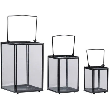 Lanterner 3 stk str 14x10cm 19,5x12,5cm 25,5x15,5 cm