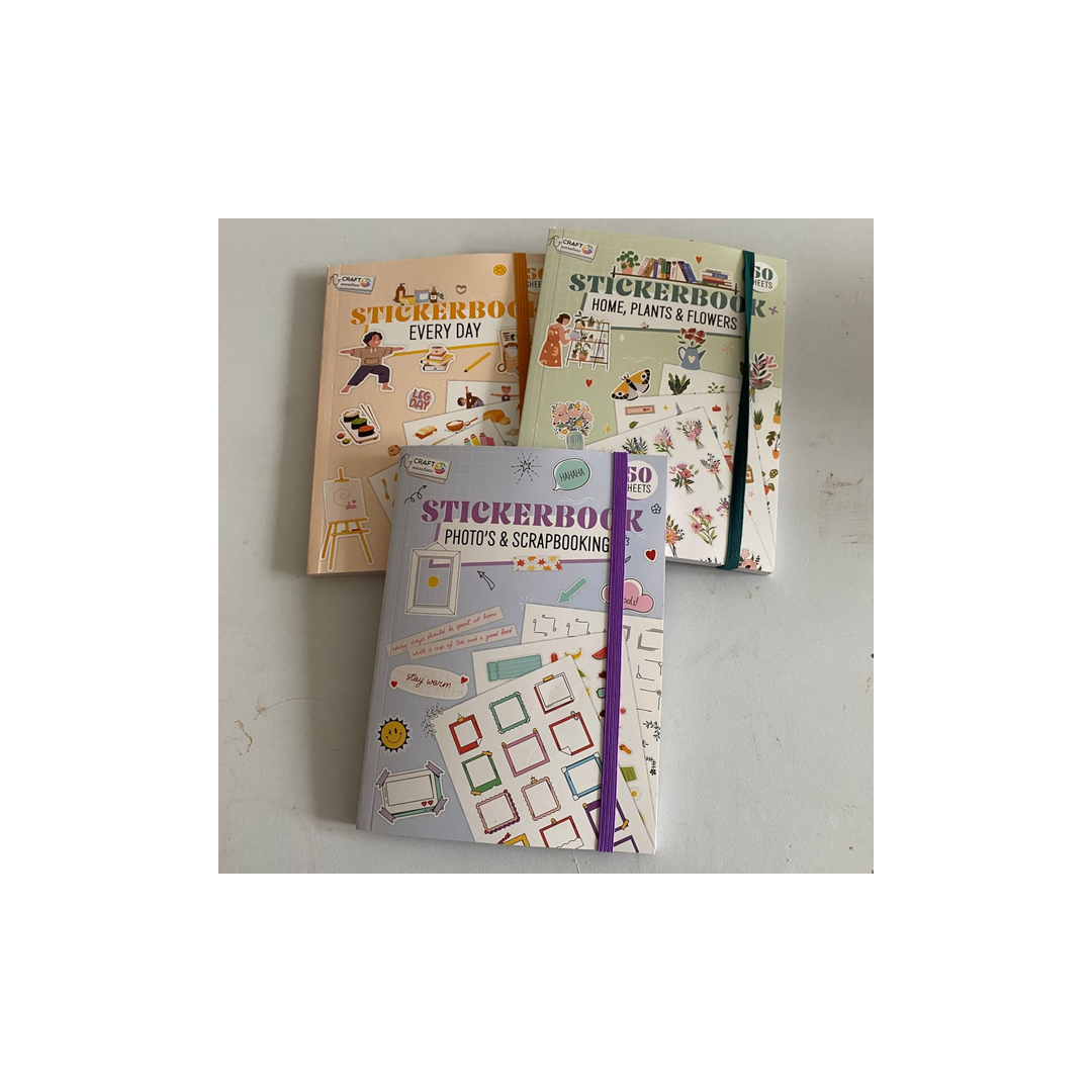 Stickerbook med forskellige motiver