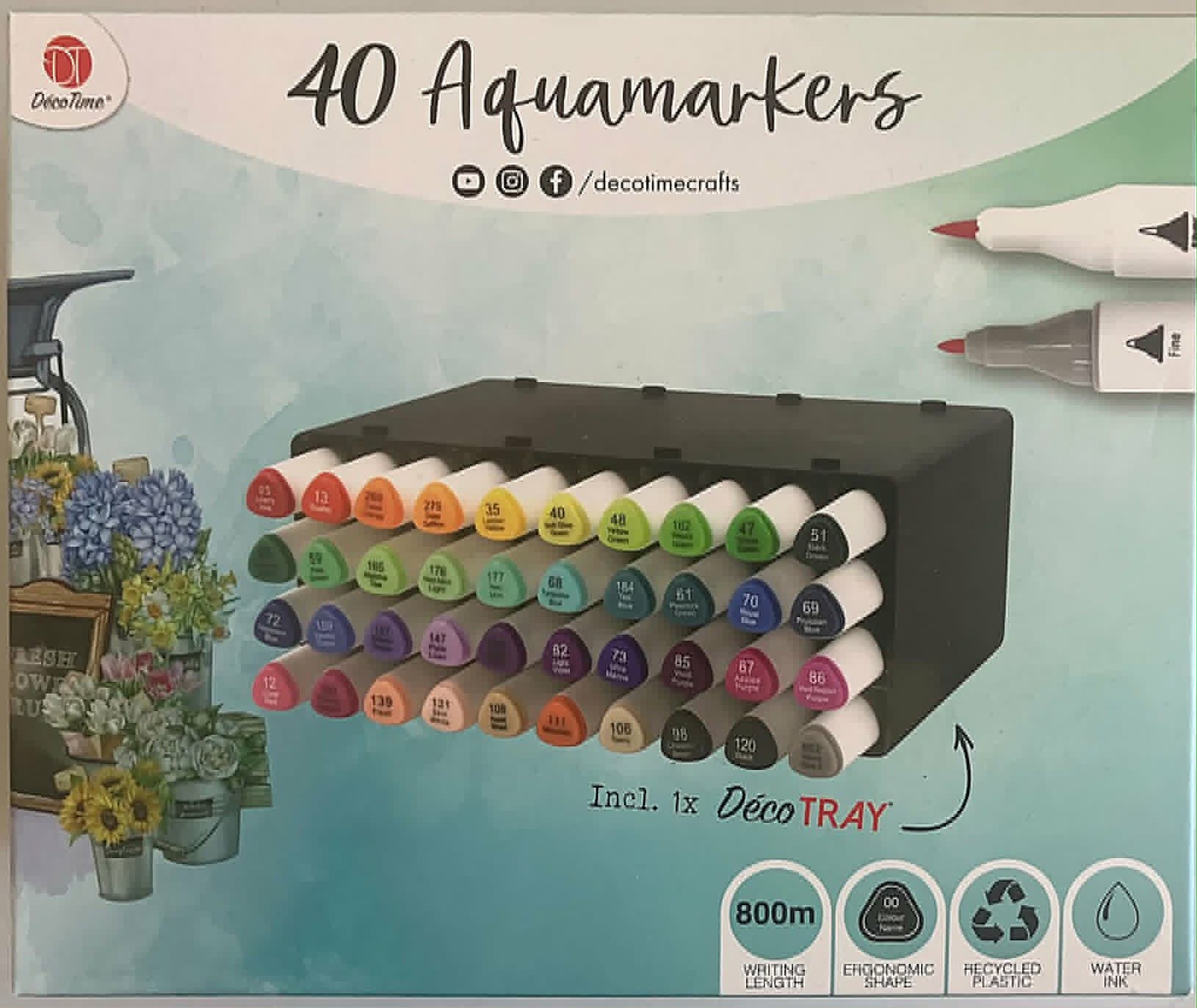 40 Aqua markers