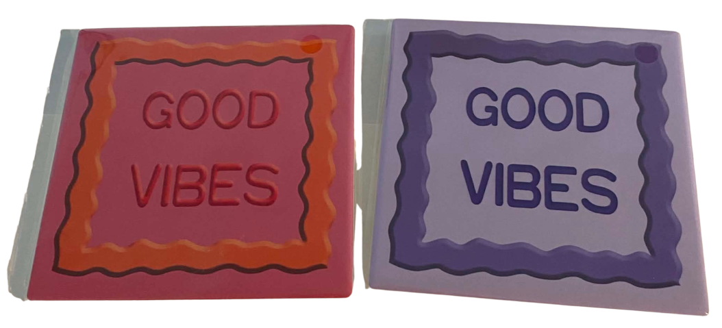 Dekorationsfliser med tekst - Good Vibes