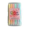 Glitter markers i pastelfarver – 6 stk.