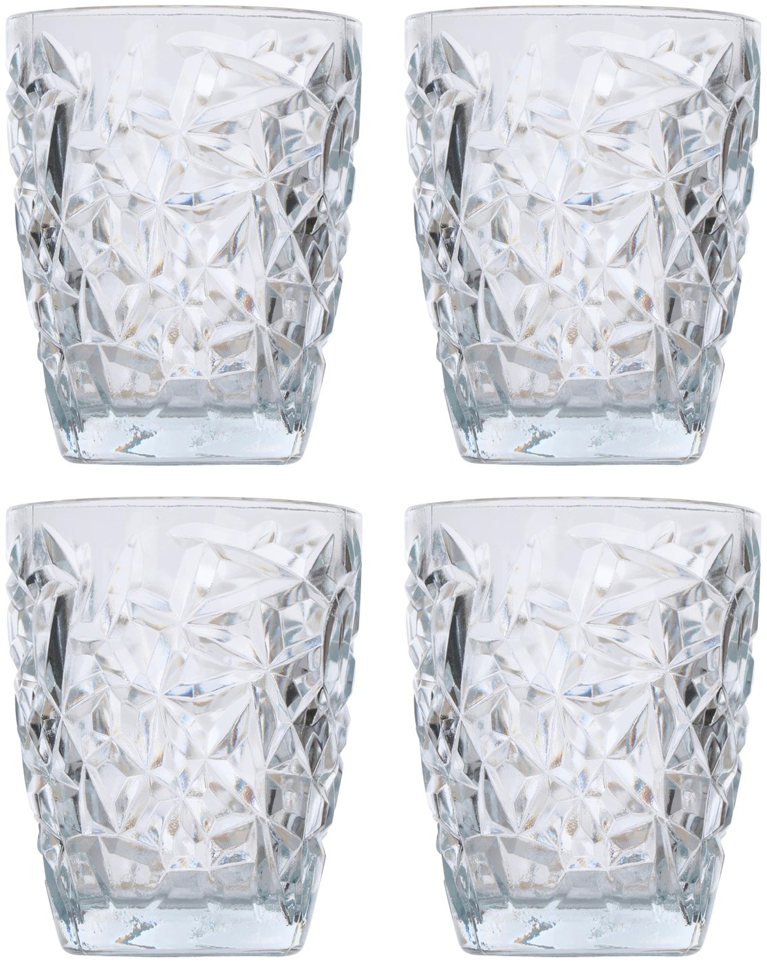Glas med diamantskåret look 280 ml – Homeware