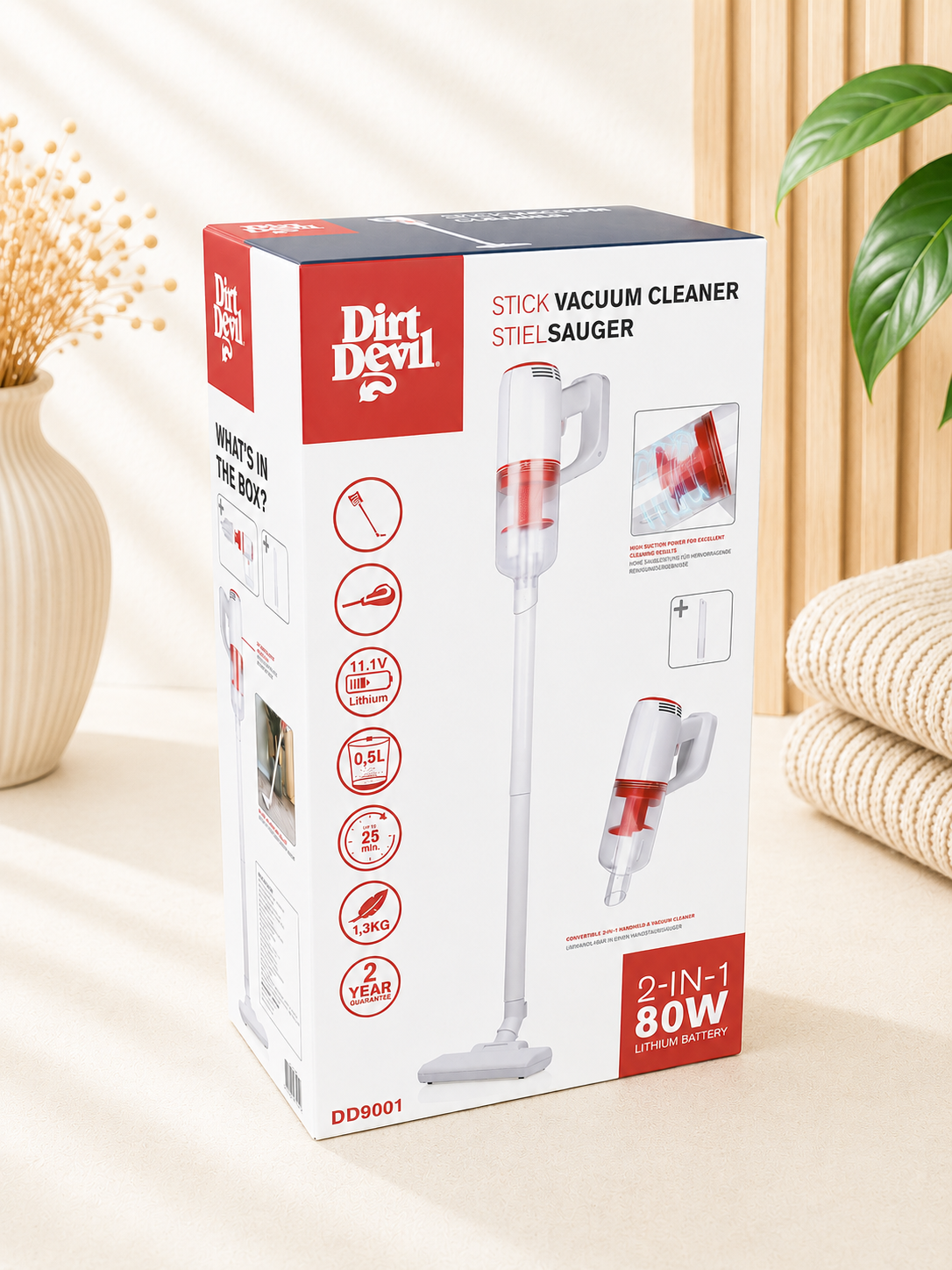 Ledningsfri skaftstøvsuger 80W – Dirt Devil