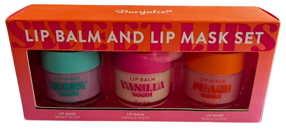 Bonjolie lip balm & lip mask sæt – 3 stk.
