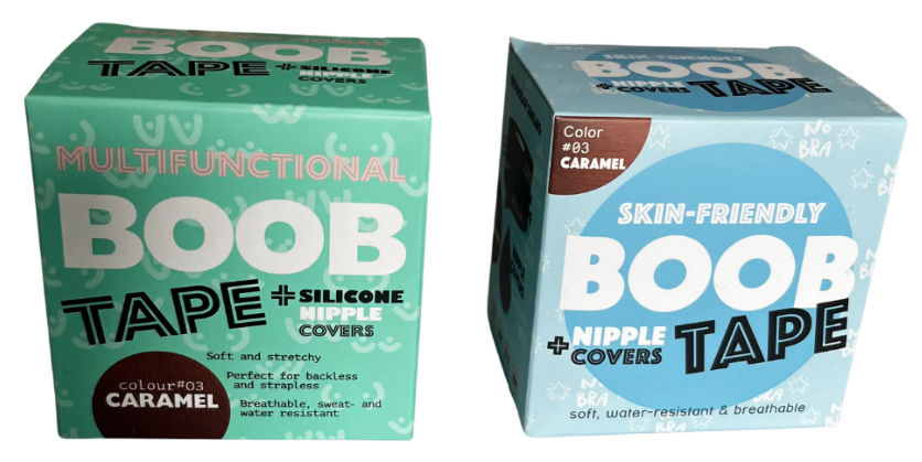 Boob tape med silikone nipple covers