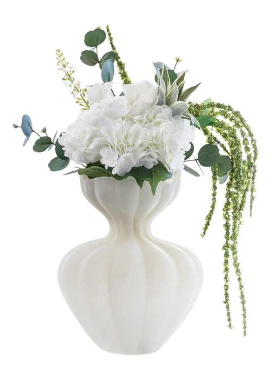 Cream Siena vase - 32cm