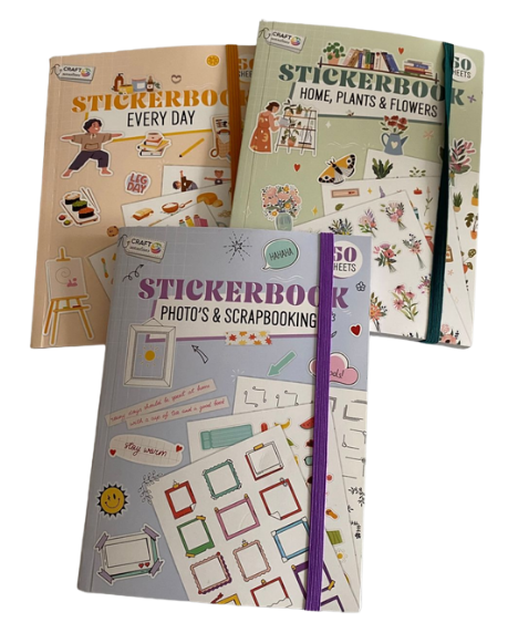 Stickerbook med forskellige motiver