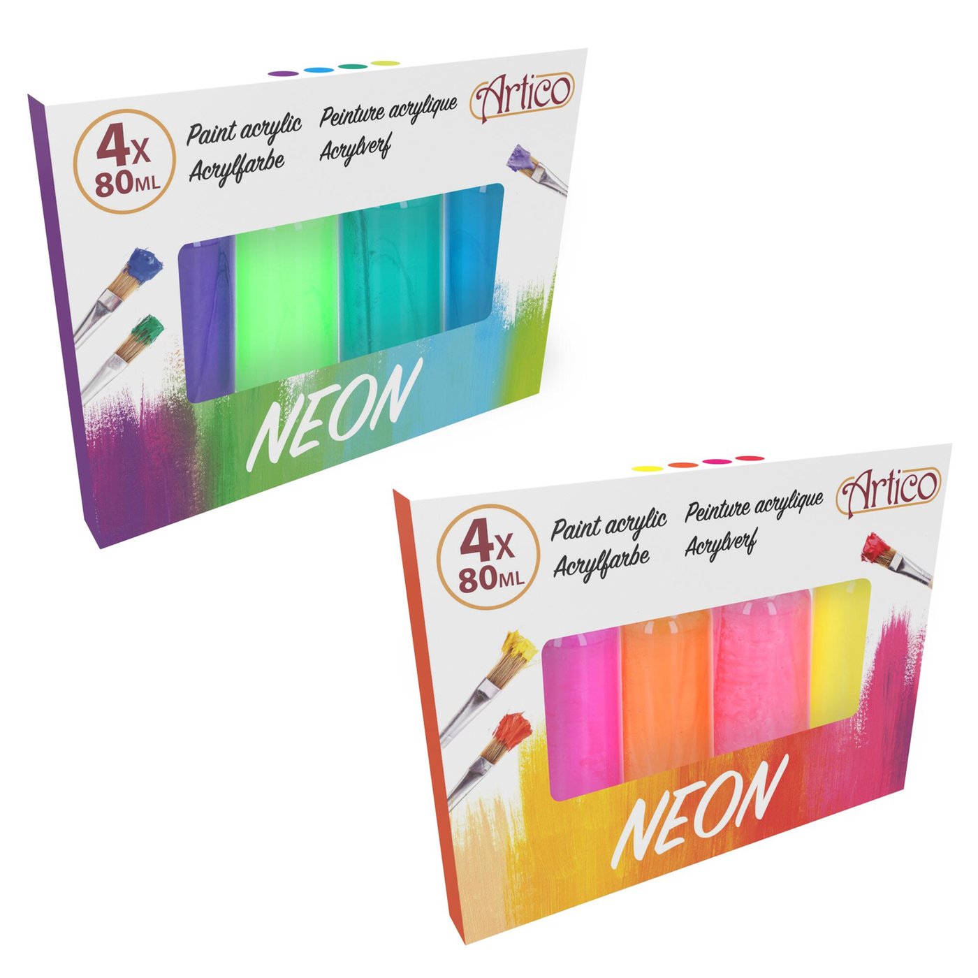 Acrylmaling neonfarver – 80 ml
