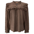 Anni frill blouse, brown mocca Liberté