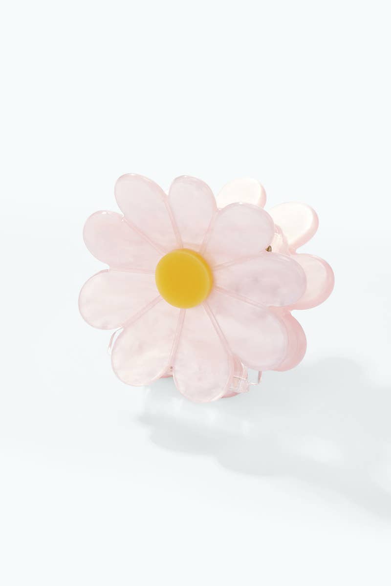 Hårklemme med perlemorsblomst 4 cm
