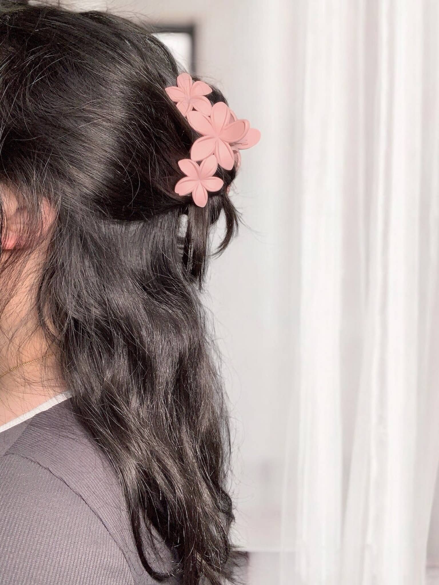 Hårklemme formet som blomst: Brun