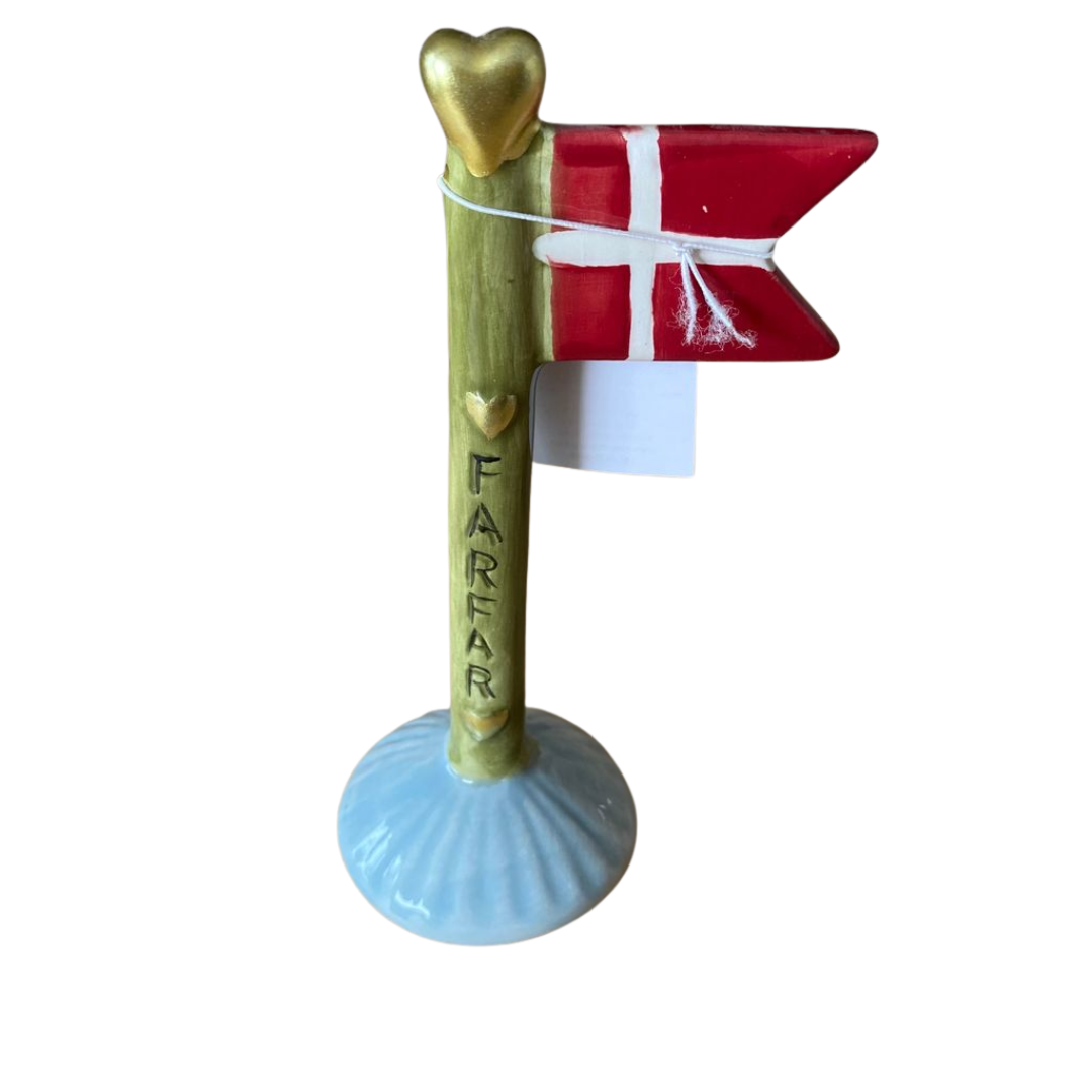 Farfar flag i keramik – 14 cm – Speedtsberg