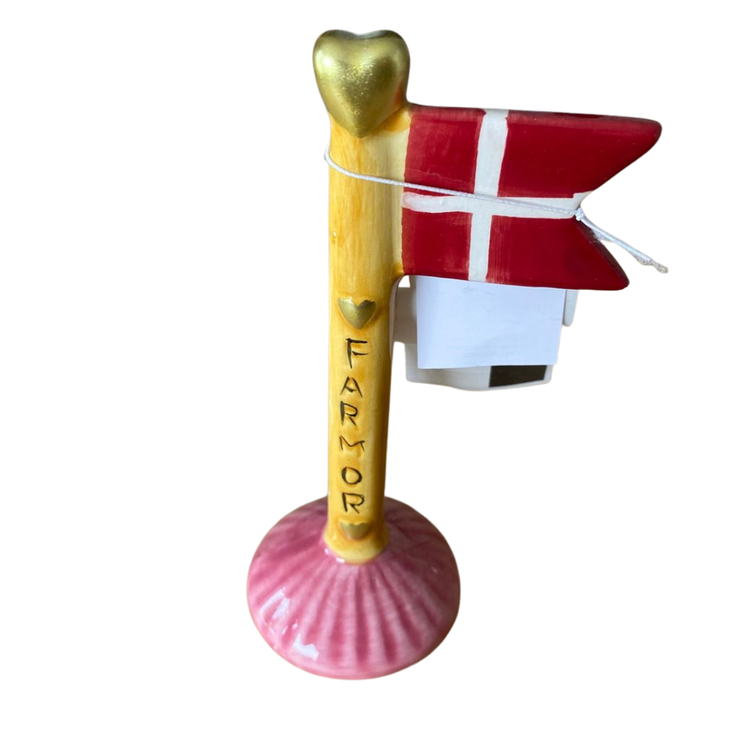 Farmor flag i keramik – 14 cm – Speedtsberg