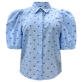 Flora Blouse, Blue hearts, Liberté