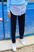 Frede panel pants, navy blue, Liberté
