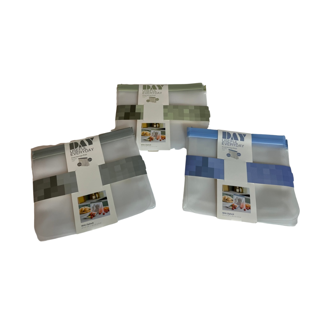 Genanvendelige madposer med ziplock – 2 stk.