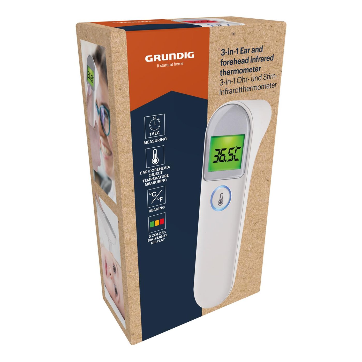 Infrarødt termometer 3-i-1 – Grundig