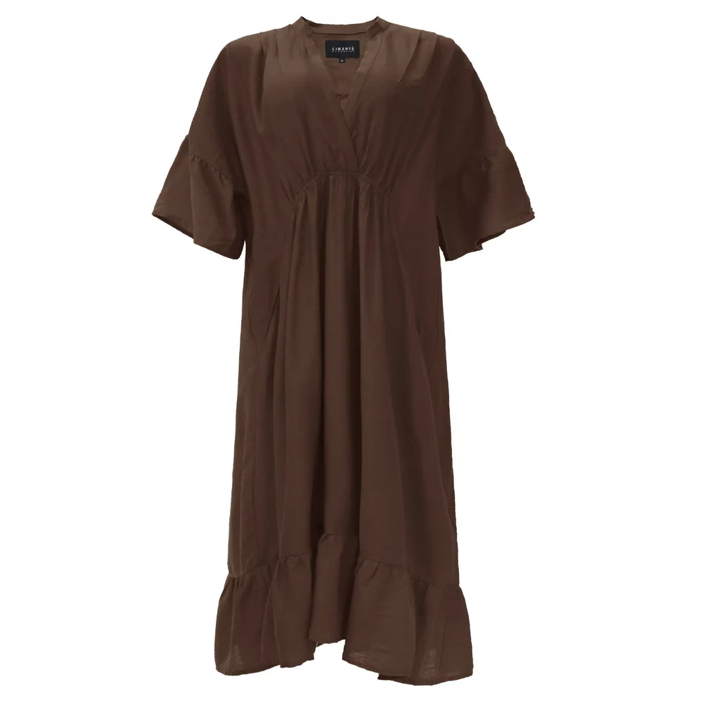 Karo dress, choco brown, Liberté