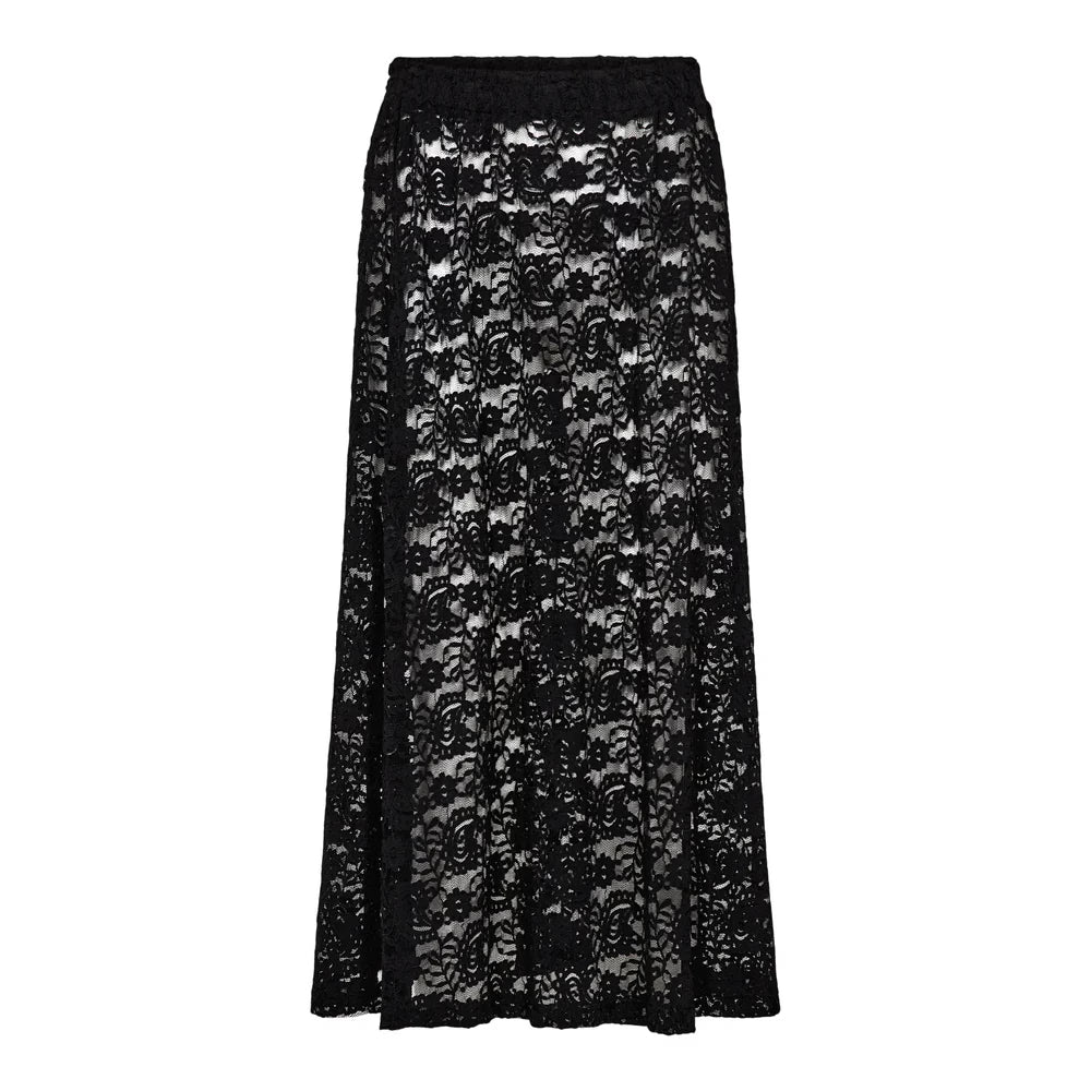 Lacy long skirt, Black Liberté