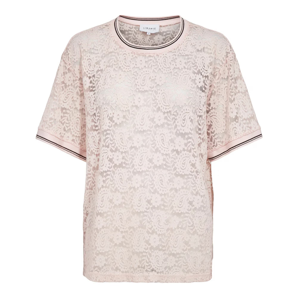 Lacy t-shirt, Rose Liberté