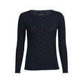 Mesh LS t-shirt, flock, navy heart Liberté