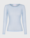 Mesh LS t-shirt, flock, light blue Liberté