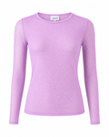 Mesh LS t-shirt, dot, lavender Liberté