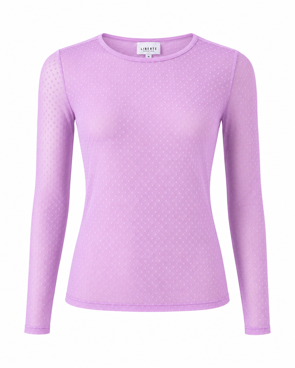 Mesh LS t-shirt, dot, lavender Liberté