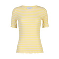 Natalia SS blouse, yellow creme stripe Liberté