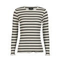 Natalia LS round neck blouse, black creme black stripe Liberté