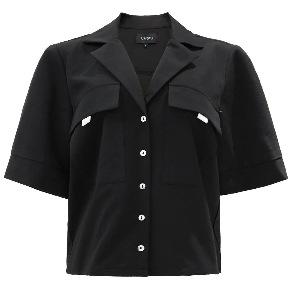 Panna SS shirt, black Liberté