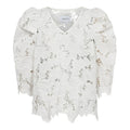 Rossie vneck blouse, white Liberté