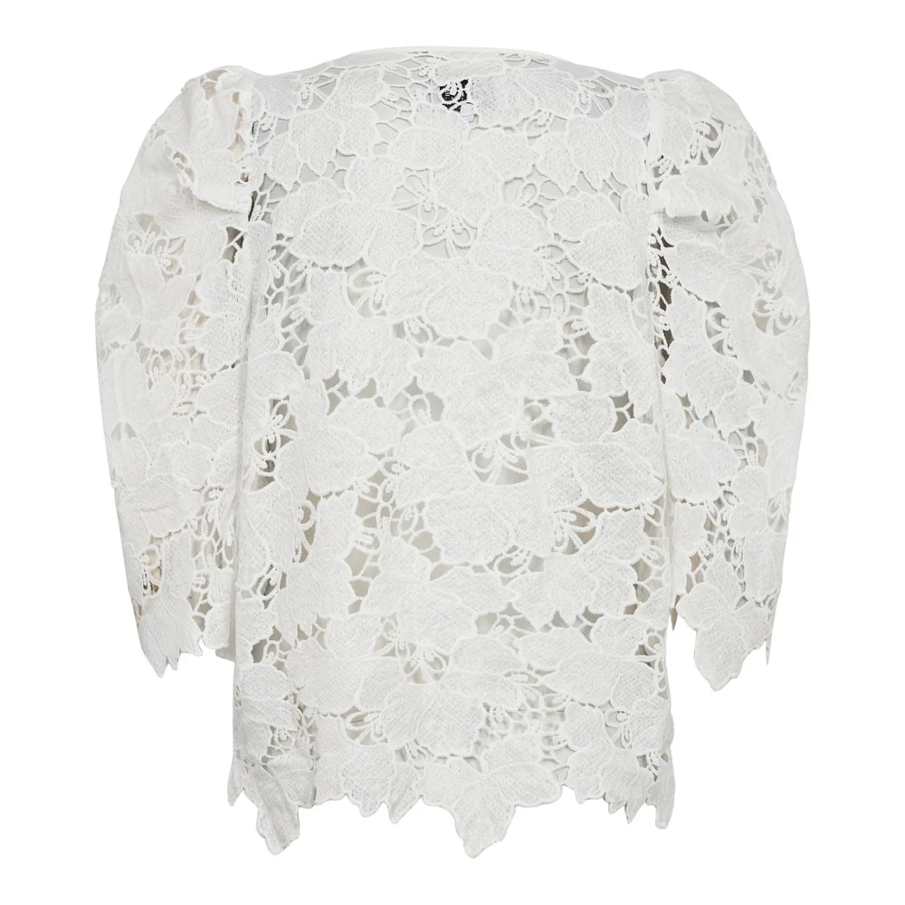 Rossie vneck blouse, white Liberté