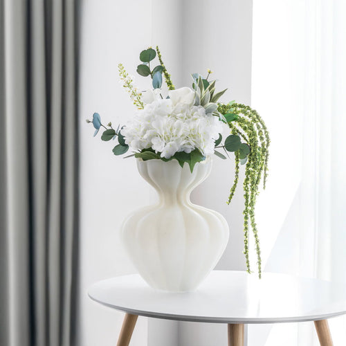 Cream Siena vase - 32cm