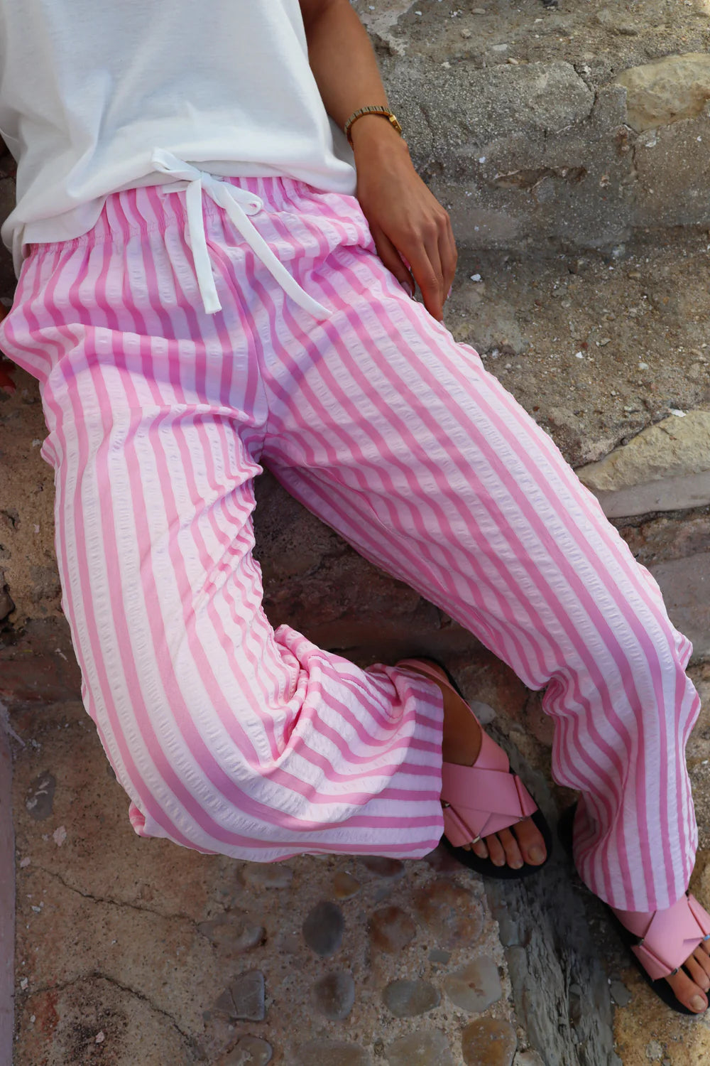 Sissi pant, pink stripe Liberté