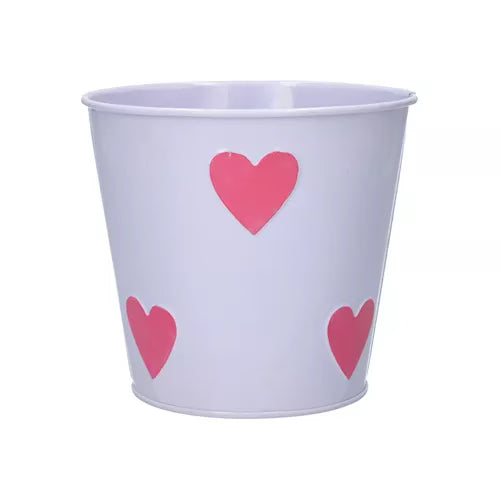 Valentine potte med hjerter – lilla