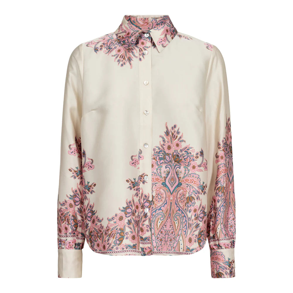 Wennise LS shirt, pink paisley